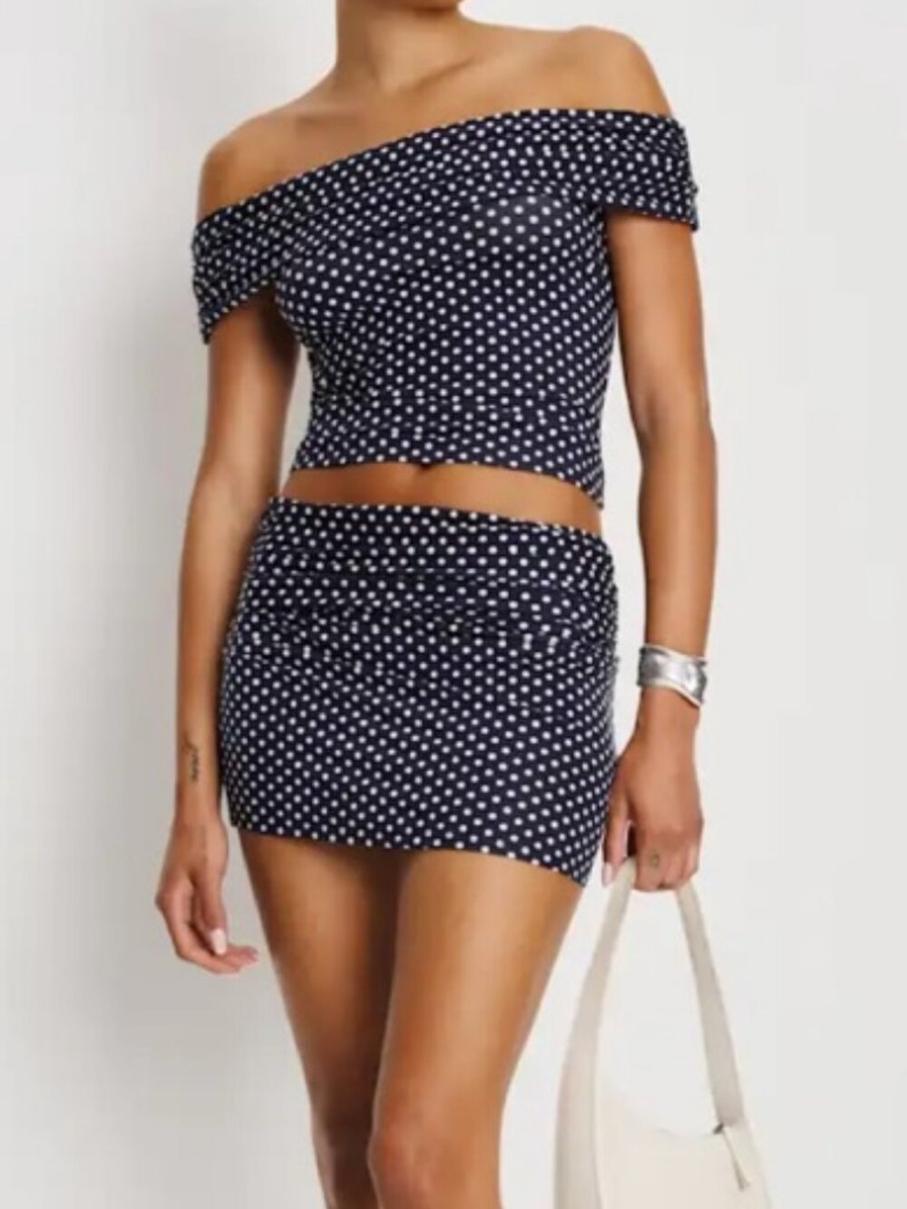 Reformation "Isla" Polka Dot Knit SET